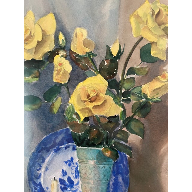 Mid-Century Modern Original Watercolor Still-Life Painting by Frankel For Sale - Image 4 of 10