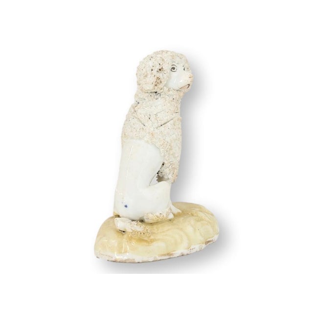 Staffordshire Antique Staffordshire Porcelain Poodle For Sale - Image 4 of 7