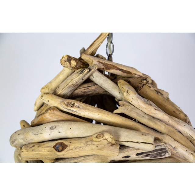 Large Vintage Driftwood Pendant Light For Sale - Image 10 of 11