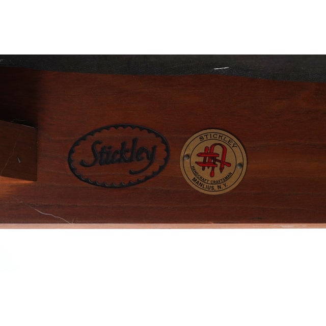 Pair Stickley Mission Style Cherry Cube Chairs For Sale - Image 11 of 12