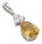 Natural Citrine Gemstone Dainty Stacking Pendant for Her For Sale