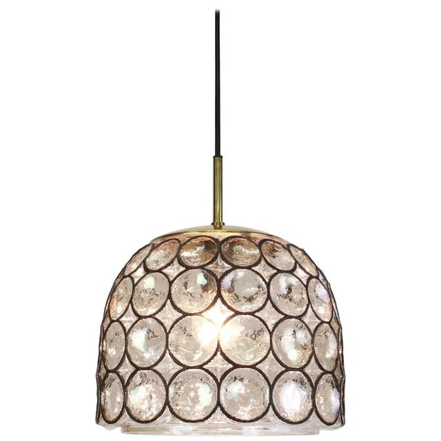 German Iron and Clear Glass Pendant Lights by Limburg, 1960s For Sale - Image 10 of 10