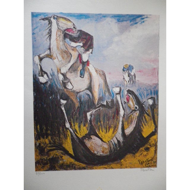 Elie Pesatori, La gare Paris, Paris Liverpool & La femme en rouge, Lithographs, 1970s-1980s, Set of 3 For Sale - Image 17 of 18