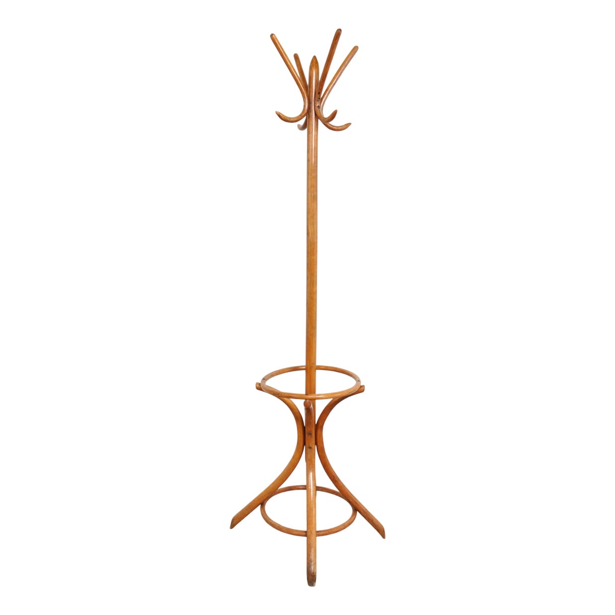 Vintage Beech Floor Coat Rack from Thonet, 1920s | Chairish