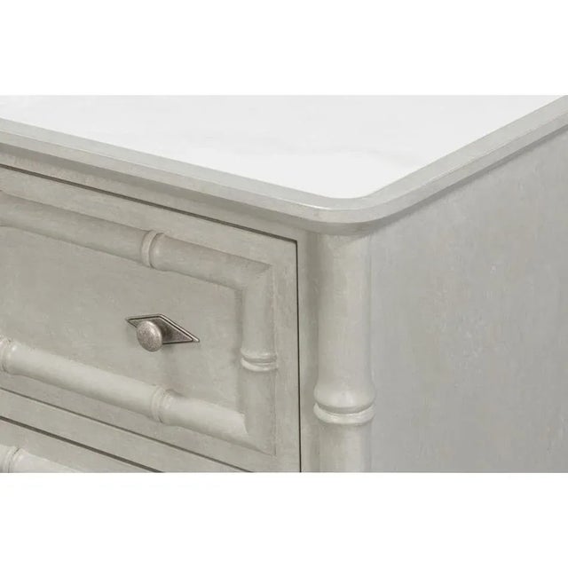 Faux Bamboo 3-Drawer Chest For Sale - Image 10 of 11