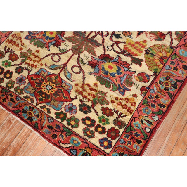 Textile Vintage Zabihi Colllection Botanical Turkish Carpet - 4'2" x 5'9" For Sale - Image 7 of 10