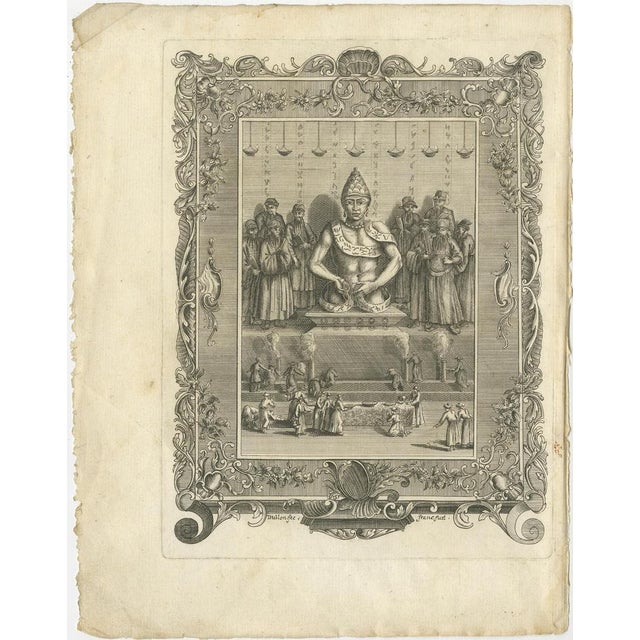 Antique frontispiece with religious figures. This print originates from volume 5 of '' New collection of the strangest...