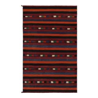 1960s Vintage Afghani Tribal Kilim Rug With Stripes For Sale