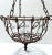 Victorian Vintage Wrought Iron Hanging Planter Basket With Scrollwork & Original Chain For Sale - Image 3 of 12