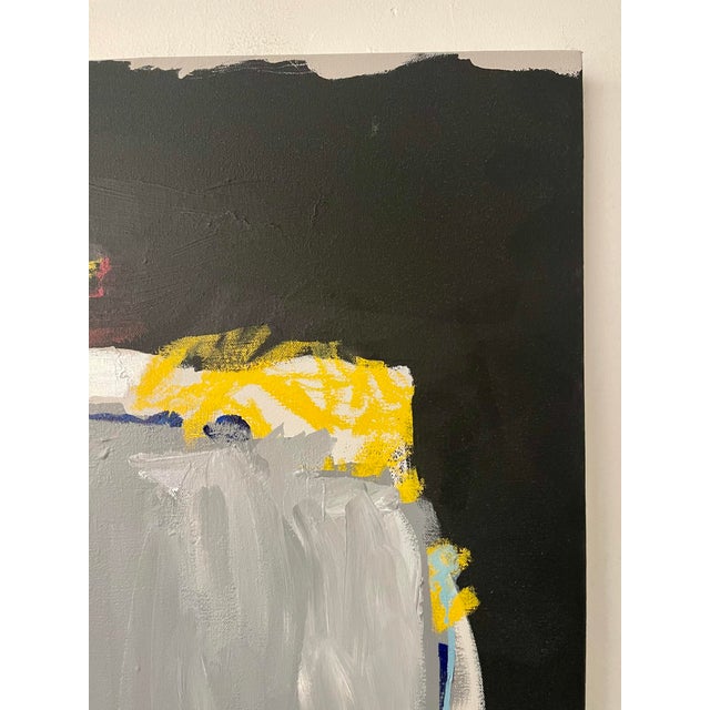 This is a one of a kind large 4' x 4' modern abstract painting on stretched canvas. Medium used is acrylic paint,...