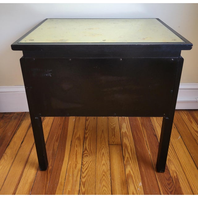 1950s 1950s American of Martinsville Black Side Table With Mirrored Top For Sale - Image 5 of 12