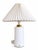 2000 - 2009 Vintage Danish White Opaline Glass Table Lamp with Brass Details, 1970s For Sale - Image 5 of 5