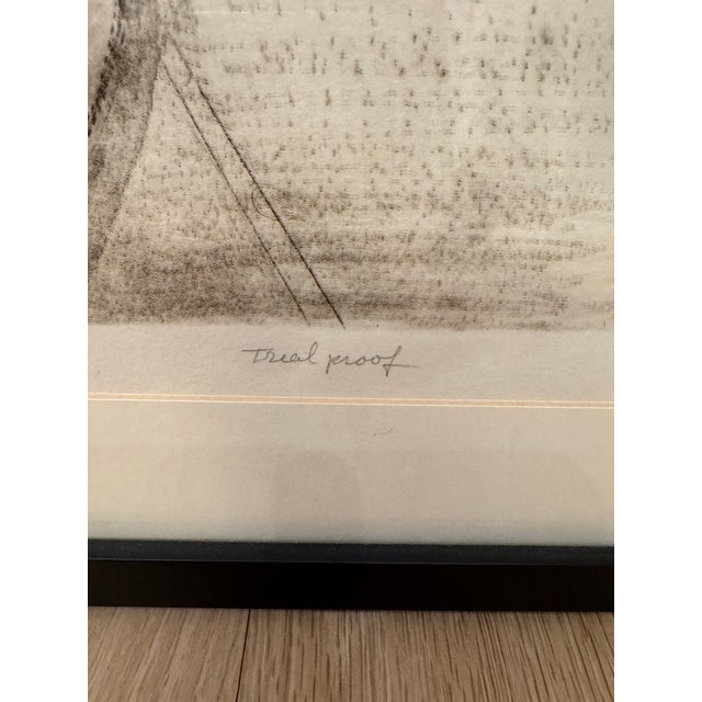Mid-Century Modern 1960s Irving Amen "Reverie" Original Signed Etching - Rare Trial Proof For Sale - Image 3 of 8
