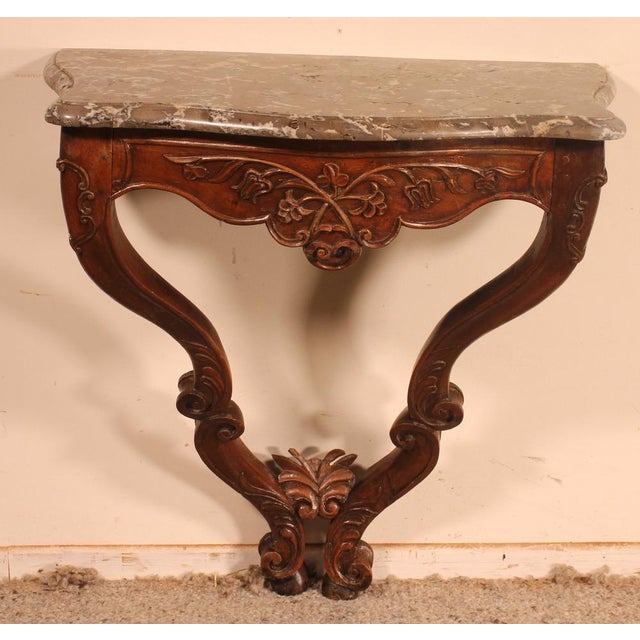 18th Century Louis XV Console in Walnut For Sale - Image 12 of 12