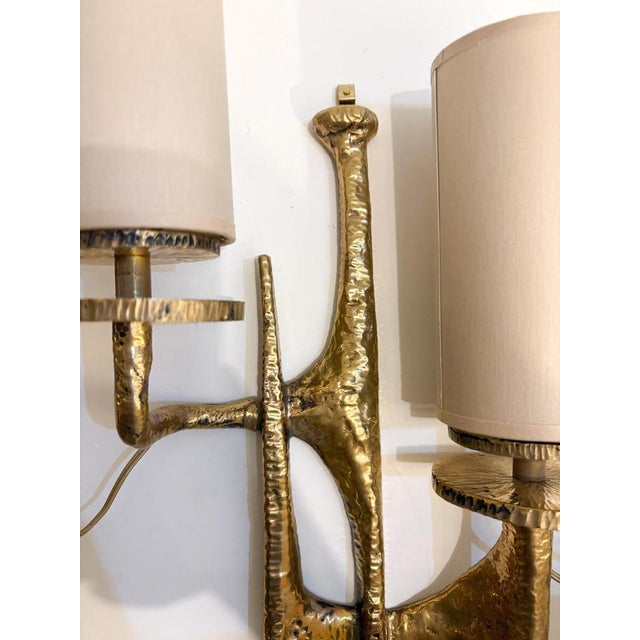 Pair of Wall Lights by Felix Agostini, 1990s This piece is attributed to the mentioned designer/maker. It has no...