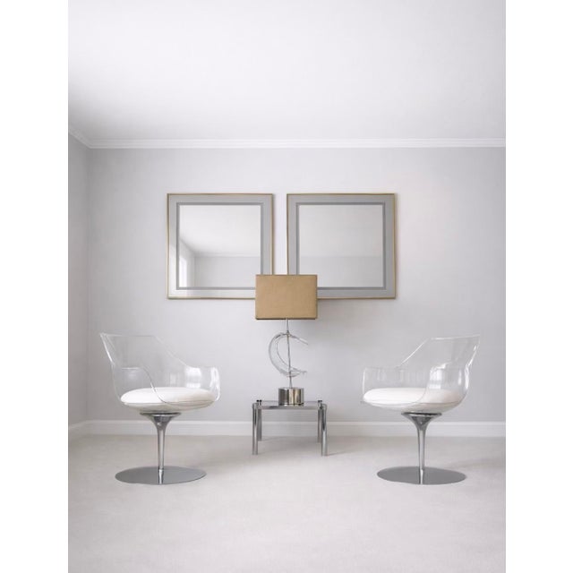 Astrolite 1970s Large Lucite and Chrome Table Lamp by Herbert Ritts for Astrolite For Sale - Image 4 of 9