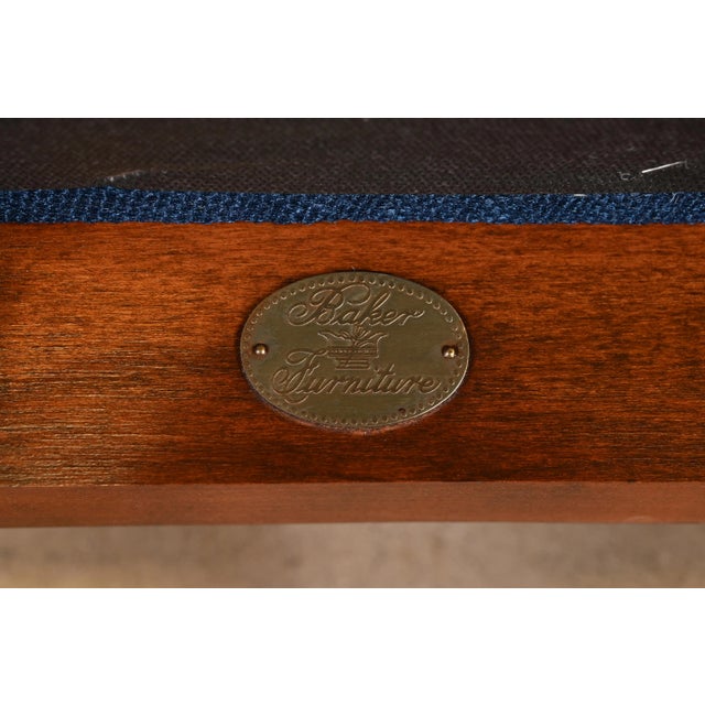 Baker Furniture Stately Homes Georgian Carved Burled Walnut Dining Chairs, Newly Refinished For Sale - Image 13 of 14