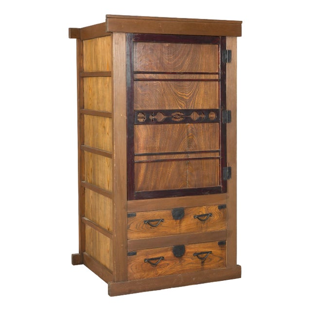 Meiji-era Mizuya Dansu, Circa 1900 – Japanese Kitchen Cabinet For Sale