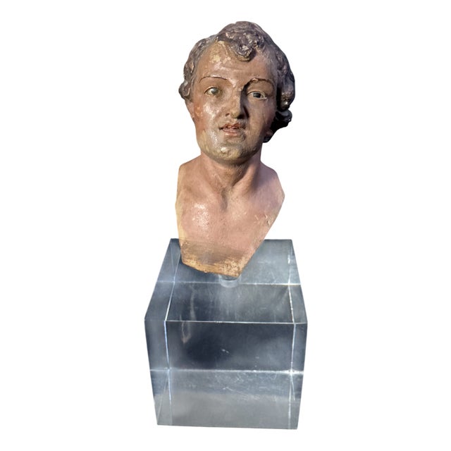 Head of a Neapolitan Nativity Scene Puppet, Late 18th Century For Sale