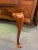 Brown Mid 20th Century Cherry Queen Anne Style Side Glide One Drawer Tea Table For Sale - Image 8 of 12
