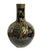 Ceramic Vintage Large Chinoiserie Onion Shape Famille Noire Vase 19.25" H For Sale - Image 7 of 12