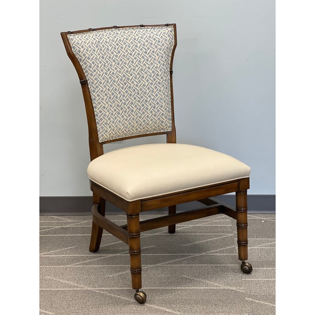 Woodbridge Furniture Emily Side Chair With Front Casters Chairish