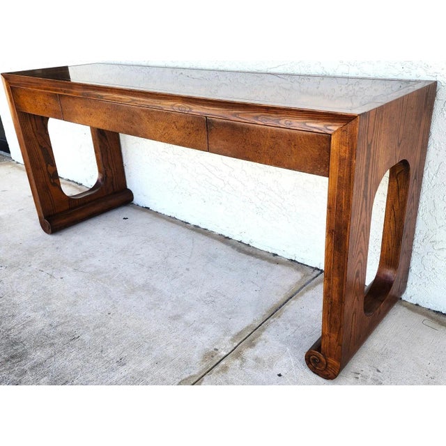 Henredon Henredon Circa East Console Table Bar Desk For Sale - Image 4 of 15