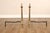 Traditional Federal Style Pair Of Brass Andirons For Sale - Image 3 of 18