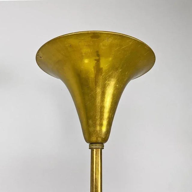 1940s Mid-Century Modern Italian Art Deco Style Brass Floor Lamp, 1940s For Sale - Image 5 of 16