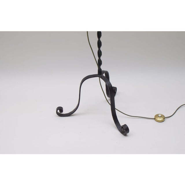 Wrought Iron Floor Lamp attributed to Raymond Subes, 1960s For Sale - Image 14 of 15