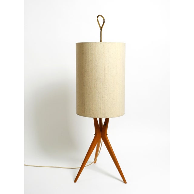 Mid-Century Modern Tripod Floor Lamp in Walnut, 1950s For Sale - Image 17 of 18