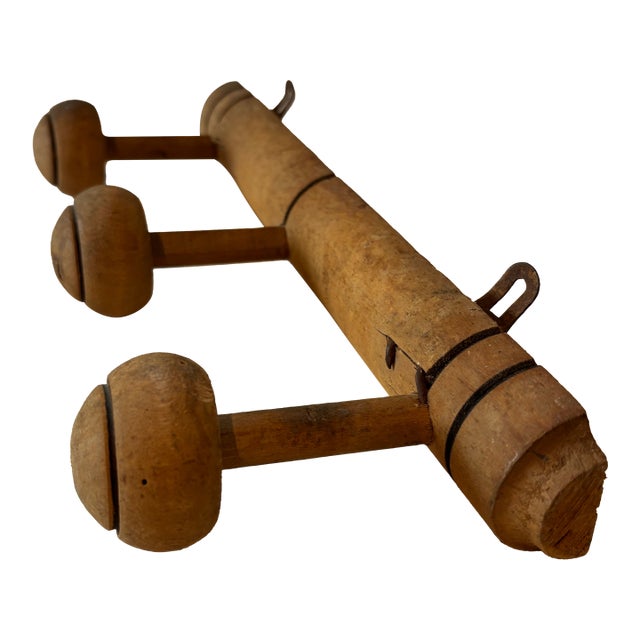 Vintage French Faux Bamboo Coat Hooks - For Sale
