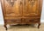 Wood Vintage French Louis XIV Oak Sideboard with Carved Cupboard For Sale - Image 7 of 13