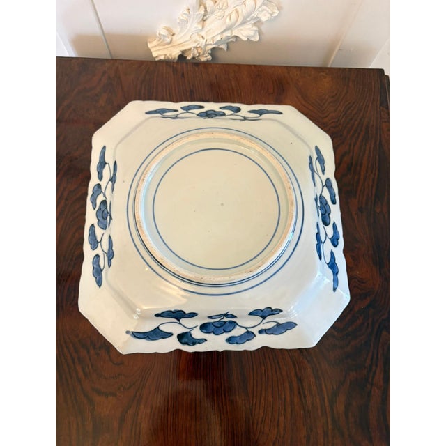 Antique Japanese Hand-Painted Imari Porcelain Charger Plate with Floral Bird Decor, 1900 For Sale - Image 3 of 10