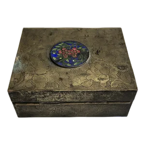 19th Century Antique Brass Cigarette Box