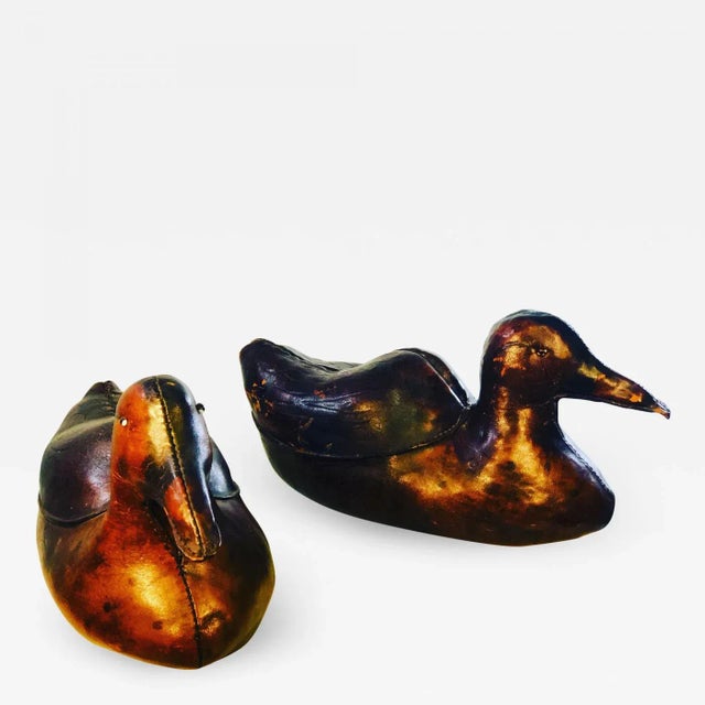 Mid 20th Century Abercrombie & Fitch Leather Ducks by Abercrombie & Fitch - a Pair For Sale - Image 9 of 9