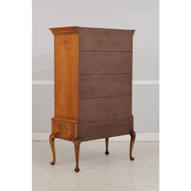 Eldred Wheeler Tiger Maple Highboy Hand Signed For Sale - Image 14 of 16