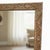 Farmhouse 1980s Large Hand Carved Floral Wood Wall Mirror for Entryway | Distressed White Farmhouse Vanity Accent For Sale - Image 3 of 3