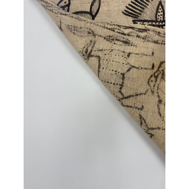 1970s 1970s Attributed Senufo Handwoven Mud Painted Korhogo Style Textile For Sale - Image 5 of 7
