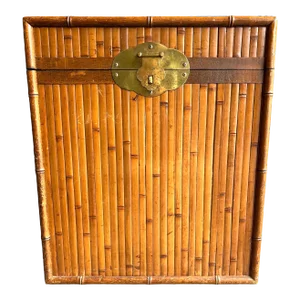 1970’s Large Bamboo Trunk/Side Table 22” Height