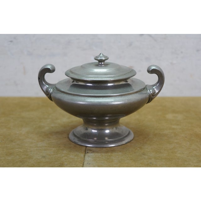 Late 20th Century Pewter Coffee Tea Samovar Service Percolator Creamer Pitcher Sugar Bowl - 4 Pcs For Sale - Image 6 of 18