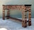 Chinoiserie Vintage Lexington Fretwork Rattan Console Table For Sale - Image 3 of 12