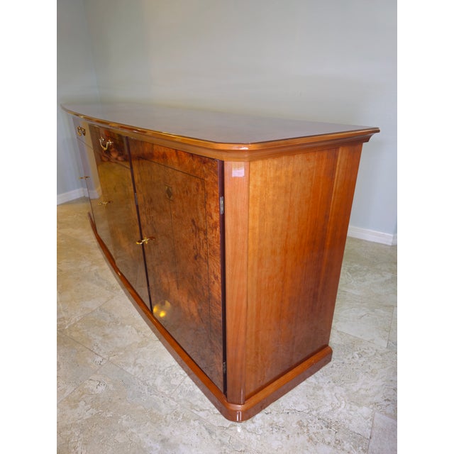 Brown Italian Style Burl Buffet Sideboards Console Veneer For Sale - Image 8 of 18