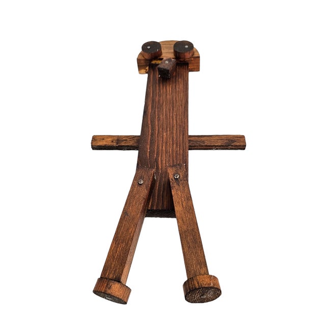 Wood Handmade Outsider Folk Art Wood Plank Wall Figure, Rustic Primitive, 16.5-Inch For Sale - Image 7 of 8