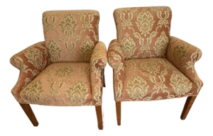 1980's Ethan Allen Style Vintage Accent Chairs - A Pair