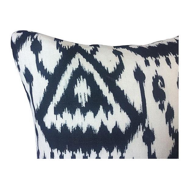 Black & White Ikat Linen Pillows Pair Chairish
