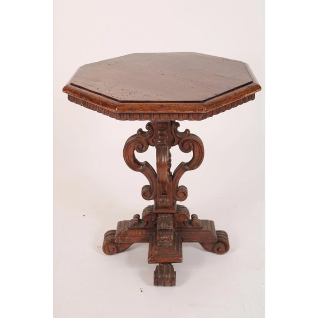Baroque Style Walnut Occasional Table For Sale - Image 12 of 12