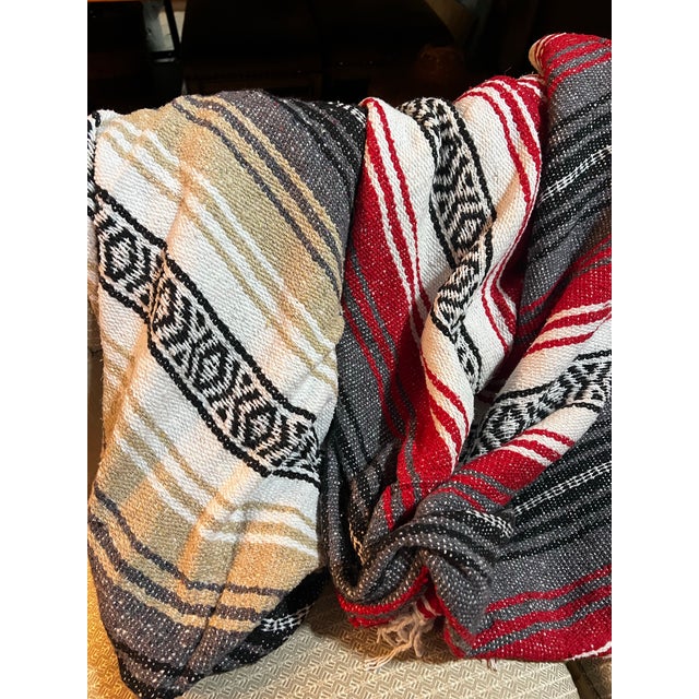 Up for consideration is a beautiful vintage pair of Native American style throw blankets. These would look lovely in your...