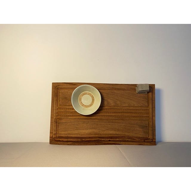 Brown 1980s Reclaimed Wood & Ceramic Sculptural Lamp Harbor of Light For Sale - Image 8 of 9