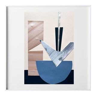 "Rhythm Replaces Reason 1" Original Mixed-Media Collage on Paper by Zac Woodiel For Sale
